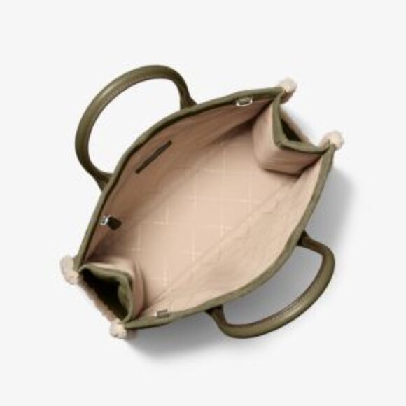 Mirella Medium Suede and Faux Shearling Tote Bag - Picture 4 of 5